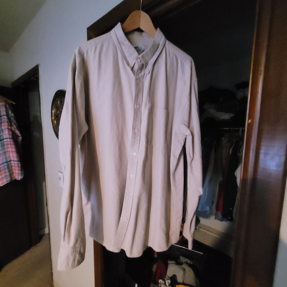 Old Navy Button Down XL Tan-Khaki